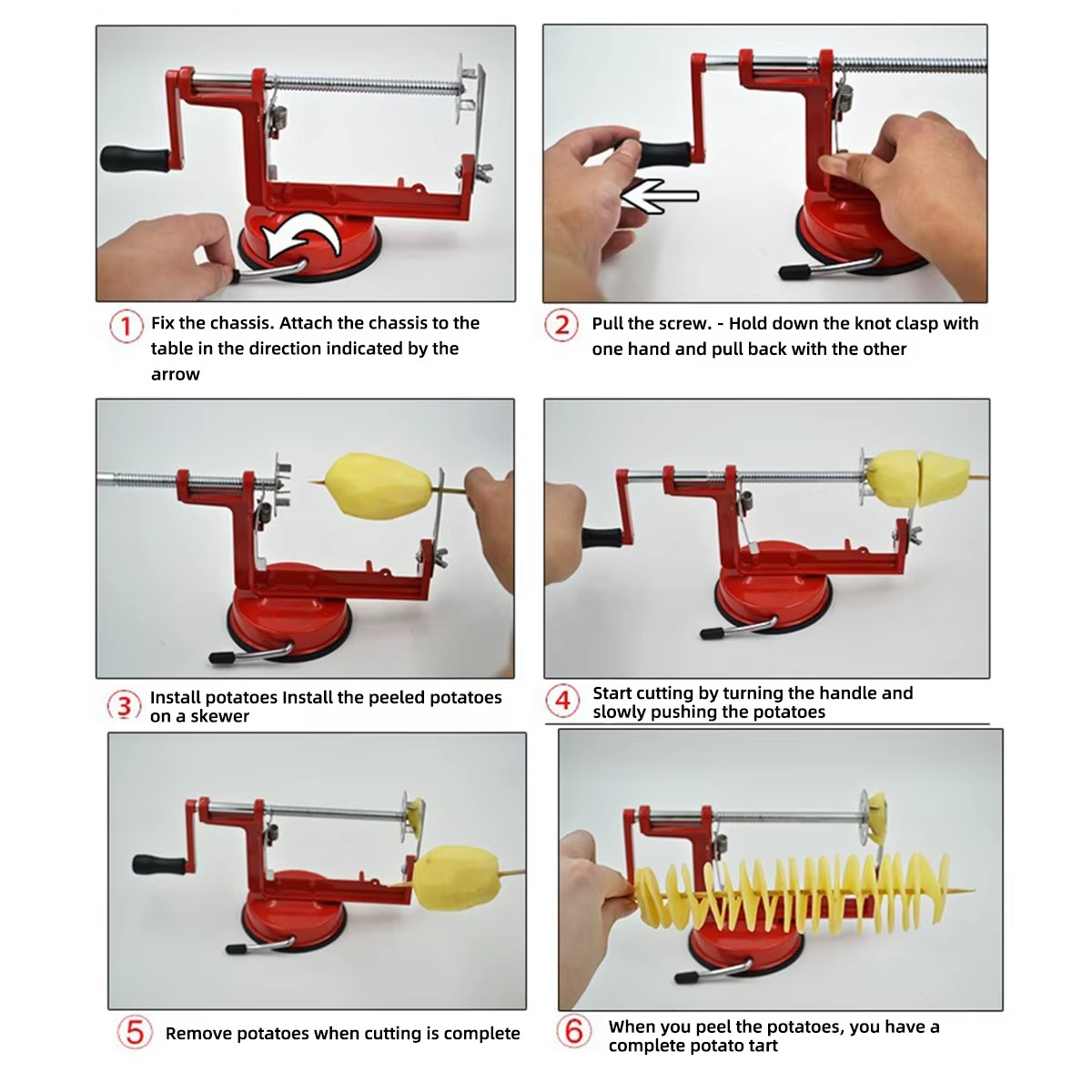 Manual Potato Spiral Slicer